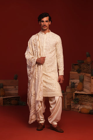 Anvith Cream Kurta Set