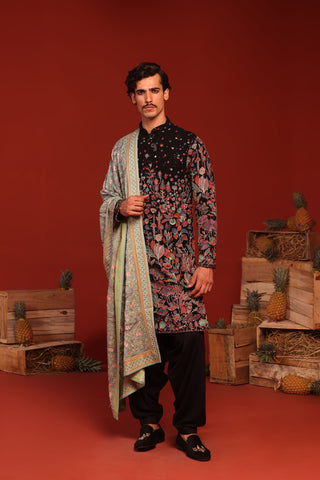 Shashwat Black Kurta Set