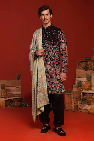 Shashwat Black Kurta Set