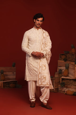 Anvith Cream Kurta Set