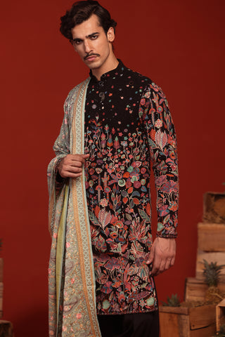 Shashwat Black Kurta Set