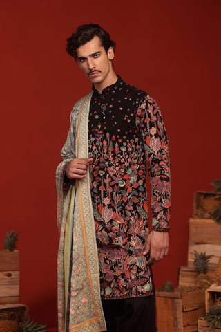 Shashwat Black Kurta Set