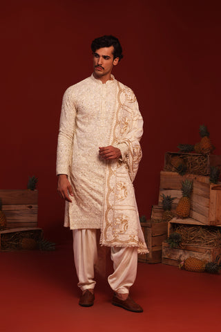 Anvith Cream Kurta Set