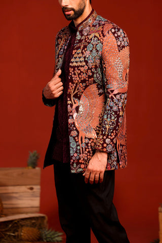 Samir Wine Jodhpuri Set