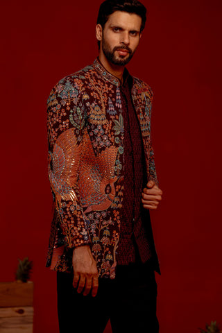 Samir Wine Jodhpuri Set