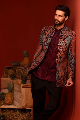 Samir Wine Jodhpuri Set