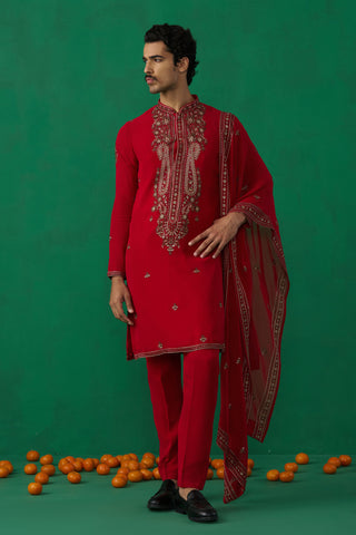 ARABIC RED KURTA SET