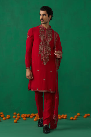 ARABIC RED KURTA SET