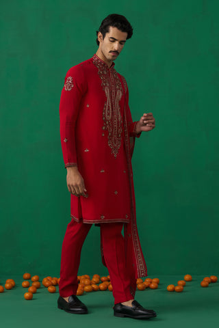 ARABIC RED KURTA SET