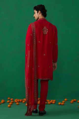 ARABIC RED KURTA SET
