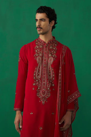 ARABIC RED KURTA SET