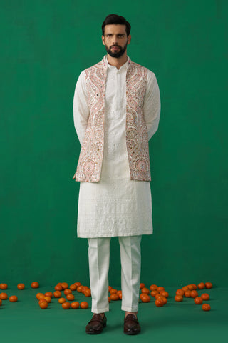 KASHMIRI MIRROR KURTA JACKET SET
