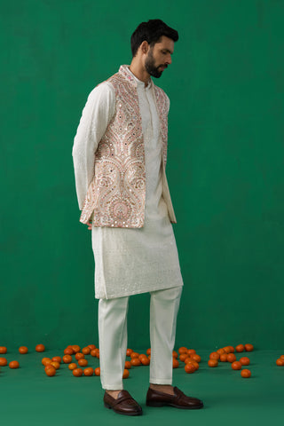 KASHMIRI MIRROR KURTA JACKET SET
