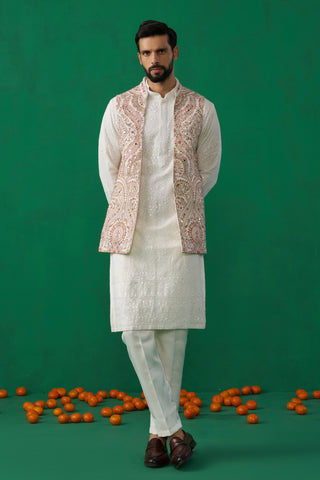 KASHMIRI MIRROR KURTA JACKET SET