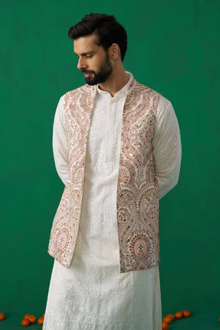 KASHMIRI MIRROR KURTA JACKET SET