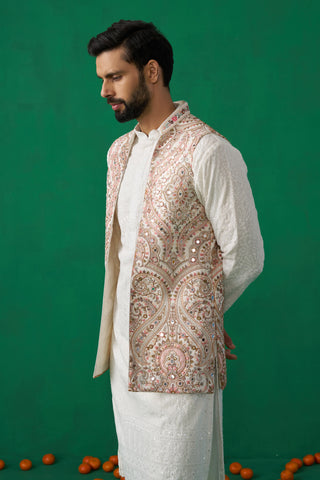 KASHMIRI MIRROR KURTA JACKET SET