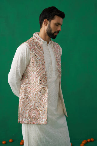 KASHMIRI MIRROR KURTA JACKET SET
