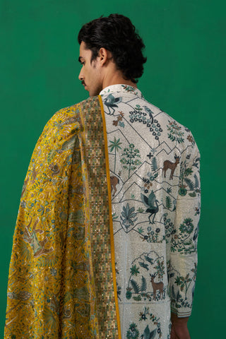 SWAN IVORY KURTA SET