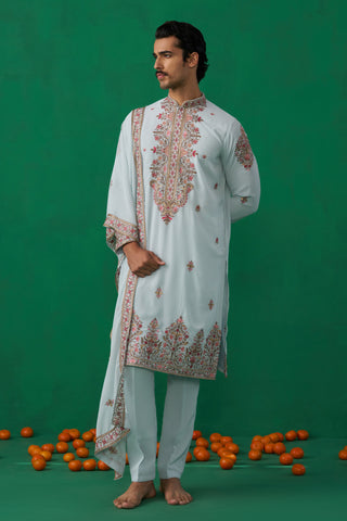 MOTIF SKY BLUE KURTA SET