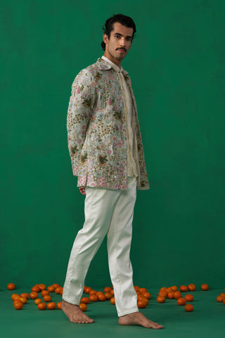 Phoolpankh Skyblue Jodhpuri Set