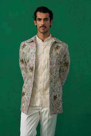 Phoolpankh Skyblue Jodhpuri Set