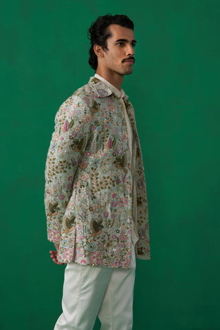 Phoolpankh Skyblue Jodhpuri Set