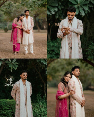 CRICKETER VAIBHAV AROA  IN PhoolPankh Pink Kurta Set