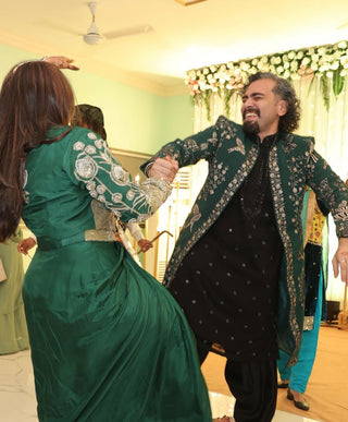 ROOPAL TYAGI'S HUSBAND NOMISH BHARDWAJ IN Vihaas Indo Western Set