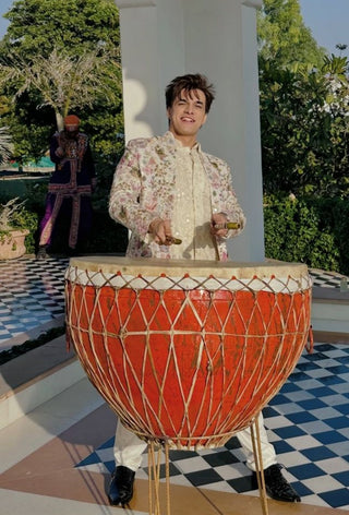 MOHSIN KHAN IN PHOOLPANKH IVORY INDOWESTERN SET