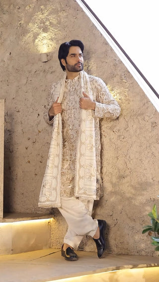 VIVIAN DSENA in shubh ivory kurta set