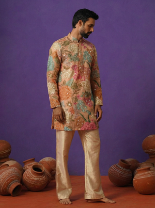 TATVA PEACH SHORT KURTA SET