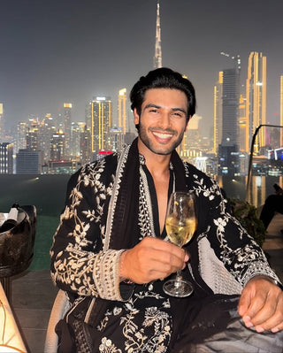 GAURAV MOLRI in Aryaman Black Kurta set with patiyala and dupatta