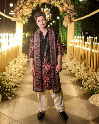 Lakshay Gaur in Madhav Multi Kurta set with trouser and Dupatta