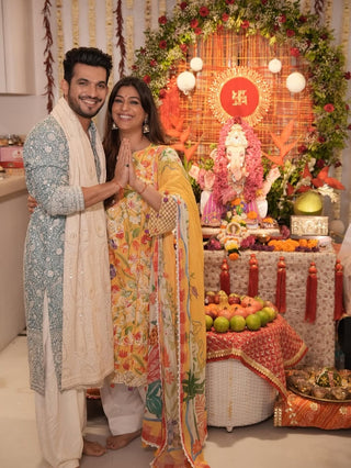 Arjun Bijlani  in Jahan Blue Kurta Set