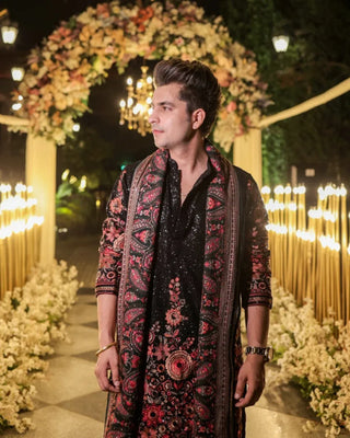 Lakshay Gaur in Madhav Multi Kurta set with trouser and Dupatta