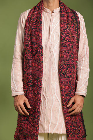 Antya Pink Kurta patiyala set with dupatta