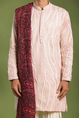 Antya Pink Kurta patiyala set with dupatta