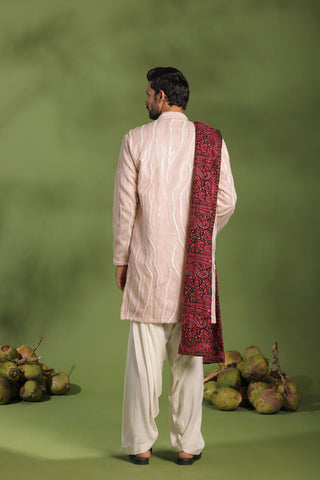 Antya Pink Kurta patiyala set with dupatta