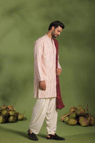 Antya Pink Kurta patiyala set with dupatta