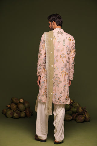 Rajvardhan pink Kurta patiyala set with dupatta