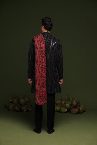 Naveen Black Kurta set with trouser Dupatta