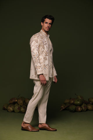 Vasanth ivory Jodhpuri set with shirt and trouser