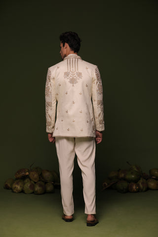 Vasanth ivory Jodhpuri set with shirt and trouser