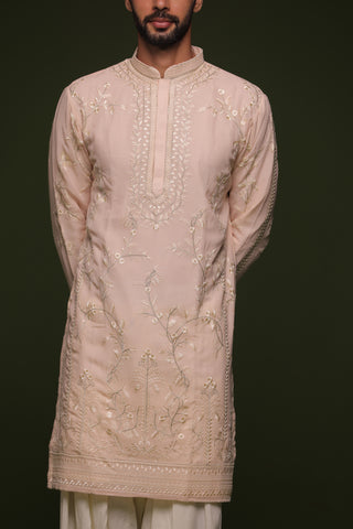 Daksha White Kurta set with patiyala and dupatta