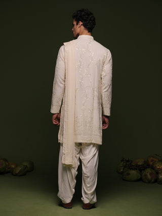 Marut ivory Kurta set with patiyala and dupatta